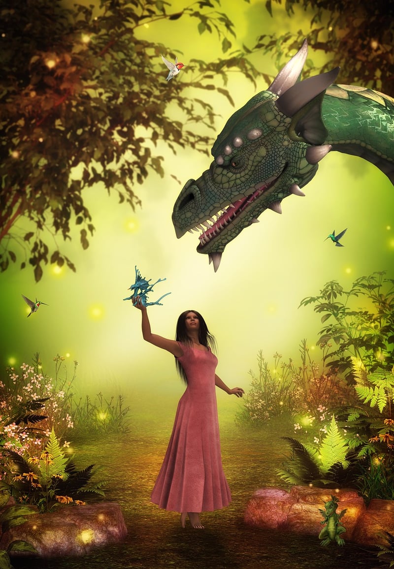 Fantasy Woman with Dragon
